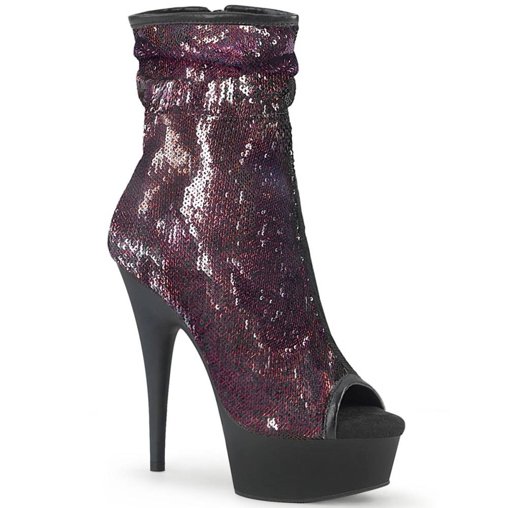 Pleaser - DELIGHT1008SQ Bottes de plateforme - Noir/Violet Product image
